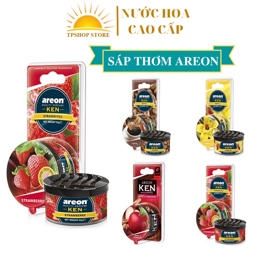 Sáp thơm AREON,Tinh dầu nước hoa ô tô AREON chính hãng khử mùi chống say xe hiệu quả