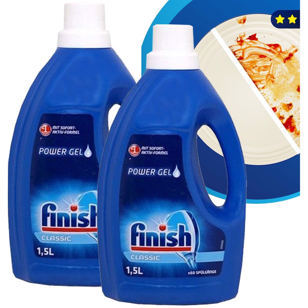 [HCM] Gel rửa chén bát - Finish Classic Power Gel 1.5L Nhập Khẩu Chính Hãng