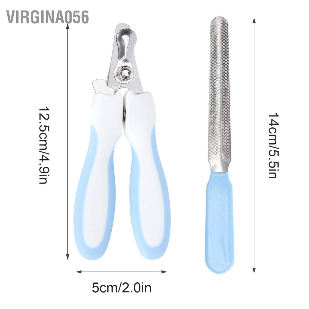 Có thể bán buôn Dụng cụ cắt móng tay cho thú cưng với bộ giũa bằng thép không gỉ tỉa chó Virgina056 Hàng giao ngay
