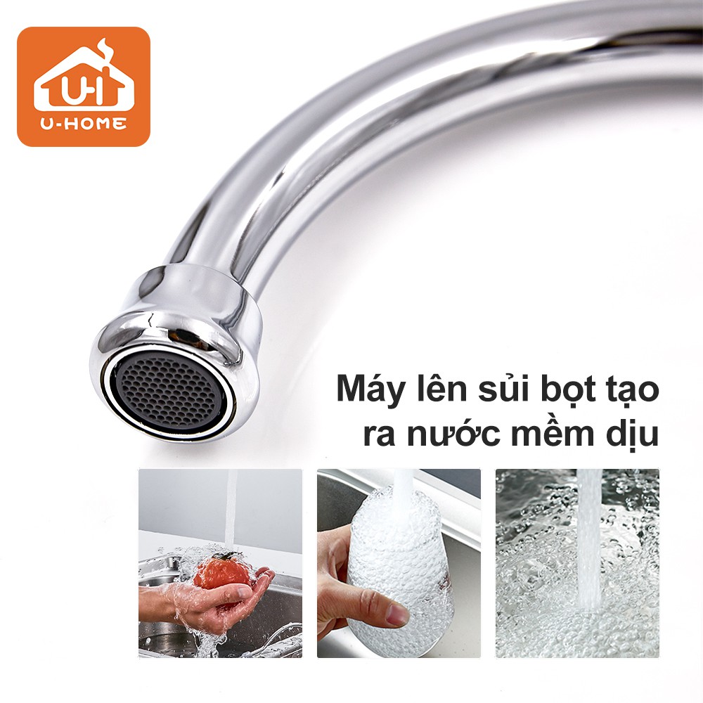 Vòi rửa chén lạnh U-HOME gắn tường Hợp kim kẽm-Vòi có thể xoay 360 độ U-206