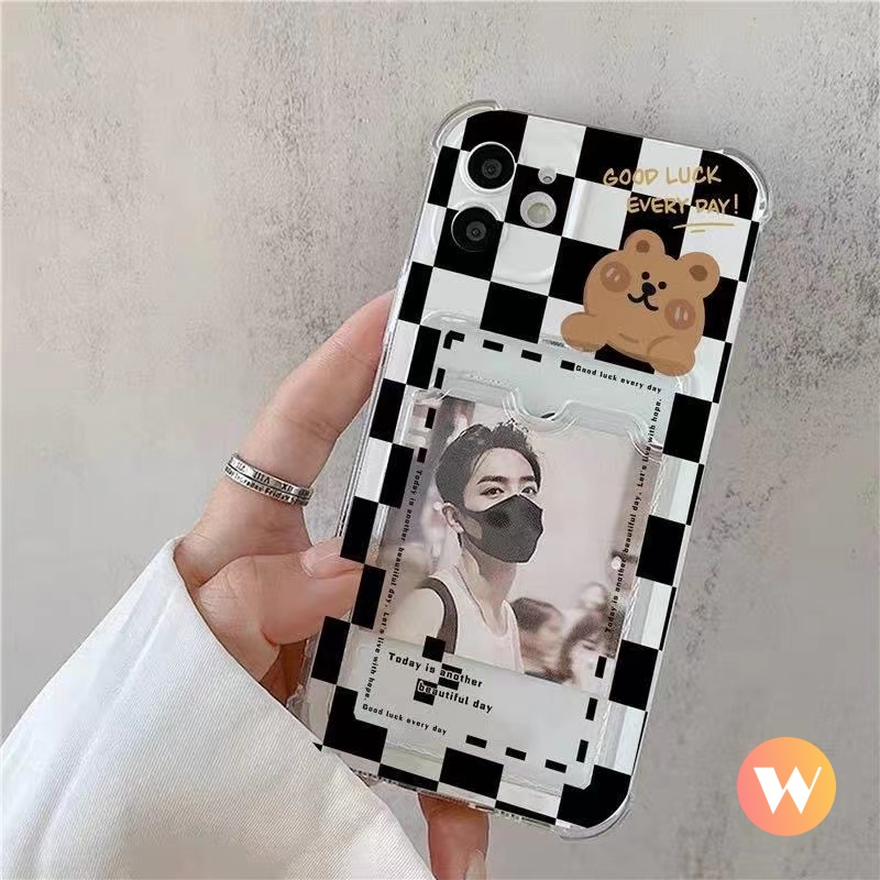 Ốp Điện Thoại Tpu Mềm Kèm Ví Hình Gấu Cho iPhone XR 11 13 12 Pro Max X XS Max 7Plus 8Plus 6 6s Plus 7 8 Plus SE 2020
