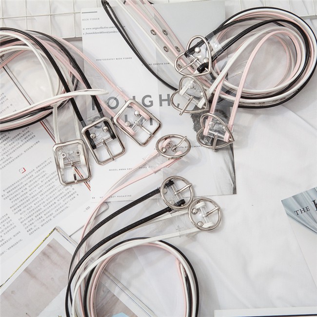 [Spot]Thắt Lưng Trong Suốt Thiết Kế Đơn Giản Dễ Phối Đồ Phong Cách Hàn Quốc