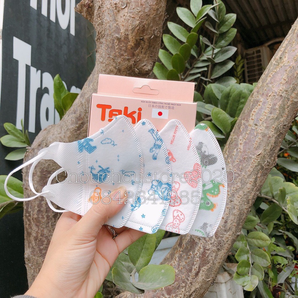Combo 10c - 50c Khẩu Trang Y Tế 5D Kid Nhật Bản KF94 Hàng 4 Lớp In Hình Cho Bé Từ 4 Đến 10 Tuổi Lọc Khuẩn, Lọc Bụi Bẩn
