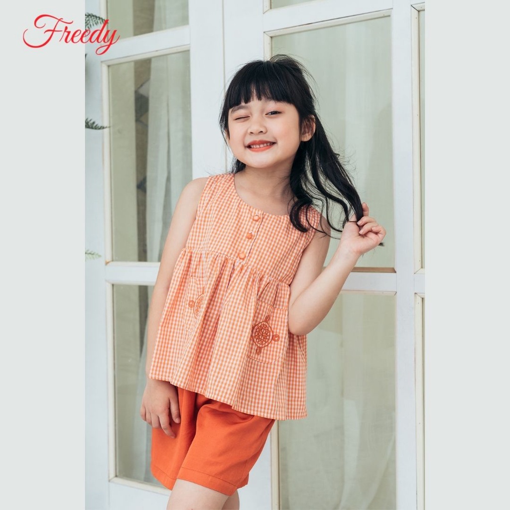 Bộ sát nách Freedy Kids bé gái KAS2204