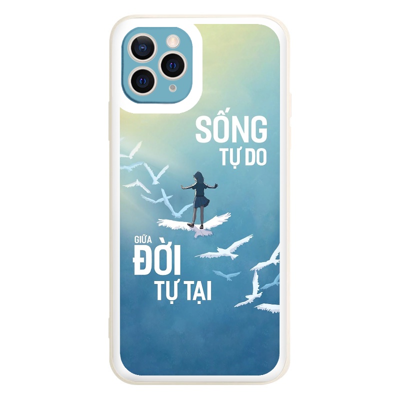 Ốp iPhone 13 pro max cô gái với cánh chim trời cho ip 7 Plus/8Plus/XR/XS Max/11/X/12/12 Pro Max/pro/13 promax