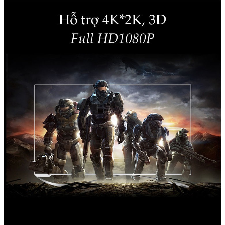 Cáp HDMI 2.0 hỗ trợ 4k*2k 3D Full HD1080 dạng dây dẹt màu đen dài 1.5-5m ED015