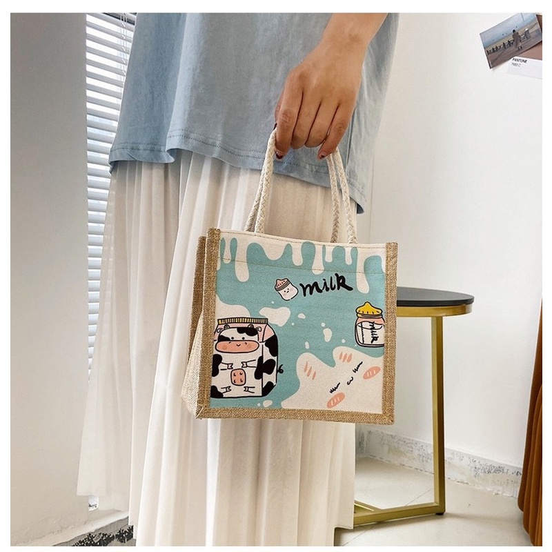 Túi cói mini đi biển nữ đẹp đi chơi thời trang dễ thương cute cá tính phong cách Vintage