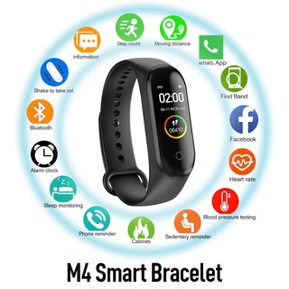 【vl】M4 Smart Band Blood Pressure Oxygen Heart Rate Monitor Sport Pedometer Fitness Tracker Step Counter