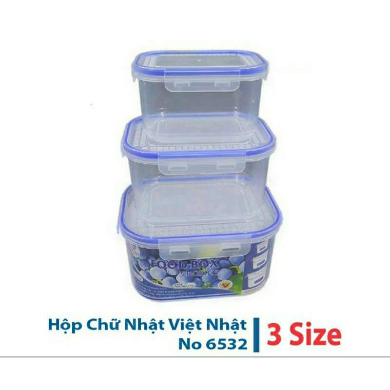HỘP ĐỰNG THỰC PHẨM, BỘ HỘP ĐỰNG THỰC PHẨM CHỮ NHẬT 6532