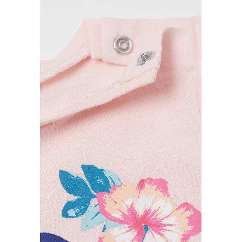 Set bộ bé gái áo hồng quần ghi xám săn sale UK sz 6-9m