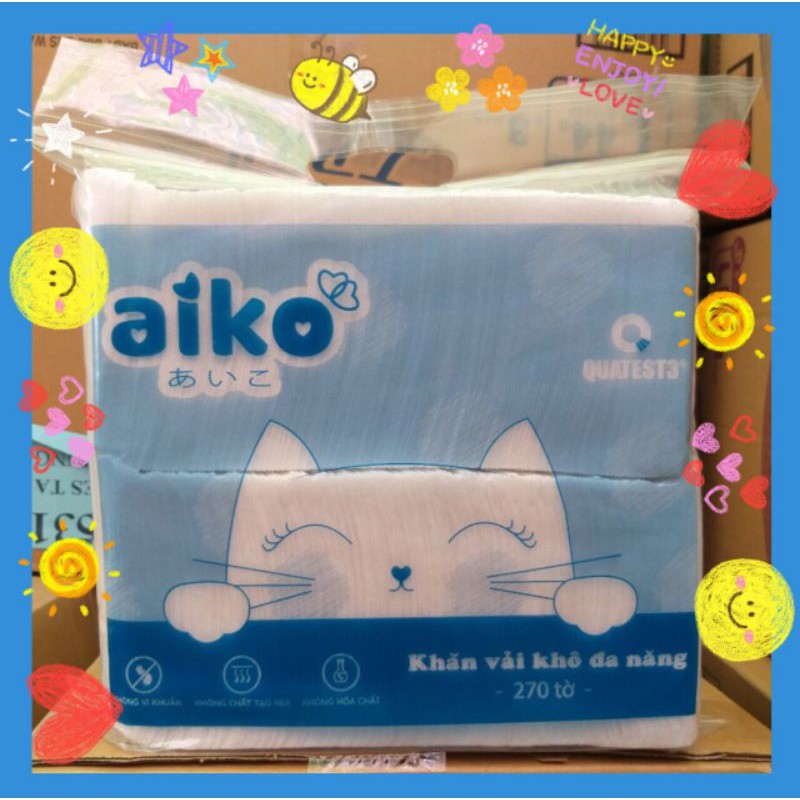 Khăn vải khô đa năng AIKO 270 tờ