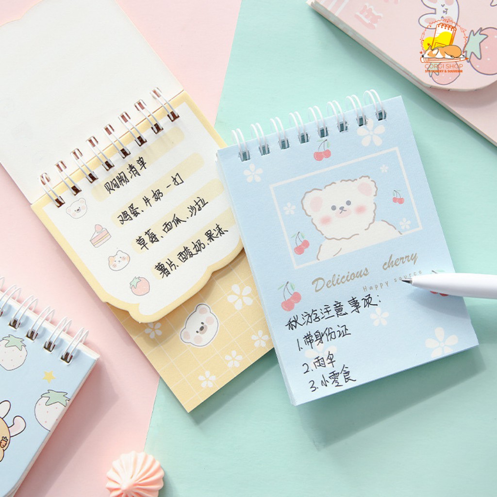 [Mã LIFEBOOK2 giảm 10% đơn 0Đ] Sổ tay ghi chú dễ thương 2 phong cách - Minipad sổ tay ghi nhớ cute - Corgi Shop