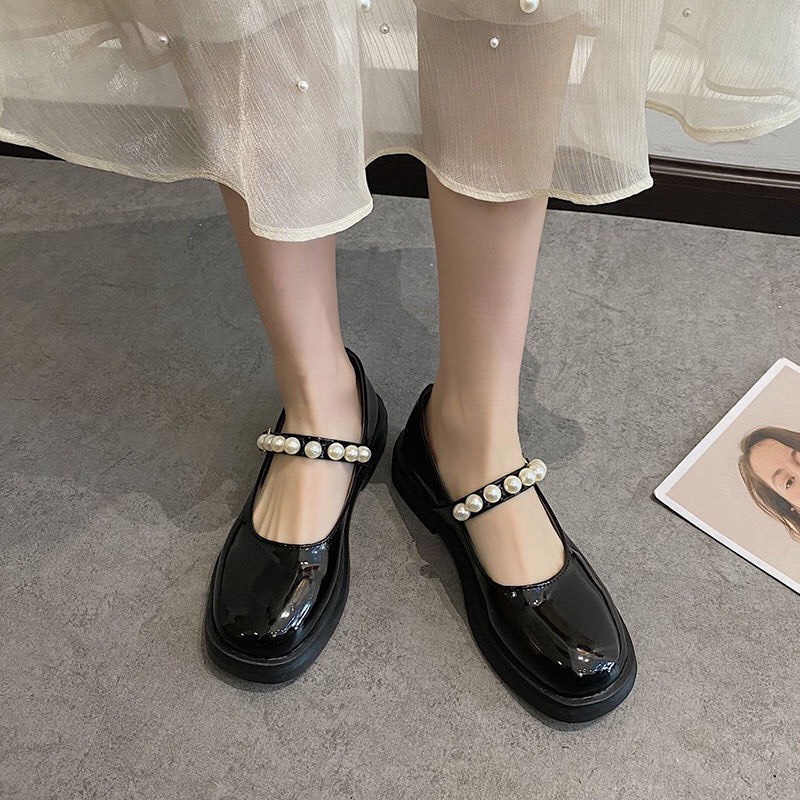 Giày Búp bê Lolita Quai Hạt Ngọc Kiểu Dáng Trẻ Trung Phong Cách