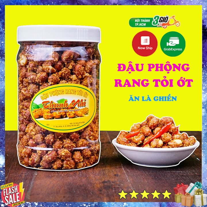 Đậu phộng rang tỏi ớt THANH NHI loại 1 siêu ngon