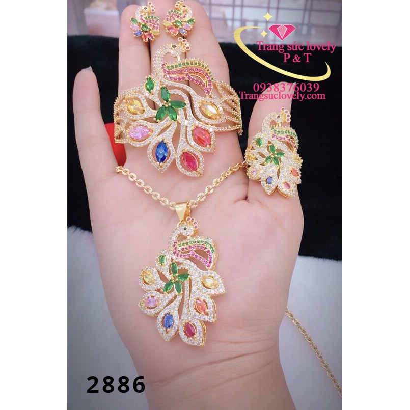 Bộ trang sức công xi mạ vàng 2886