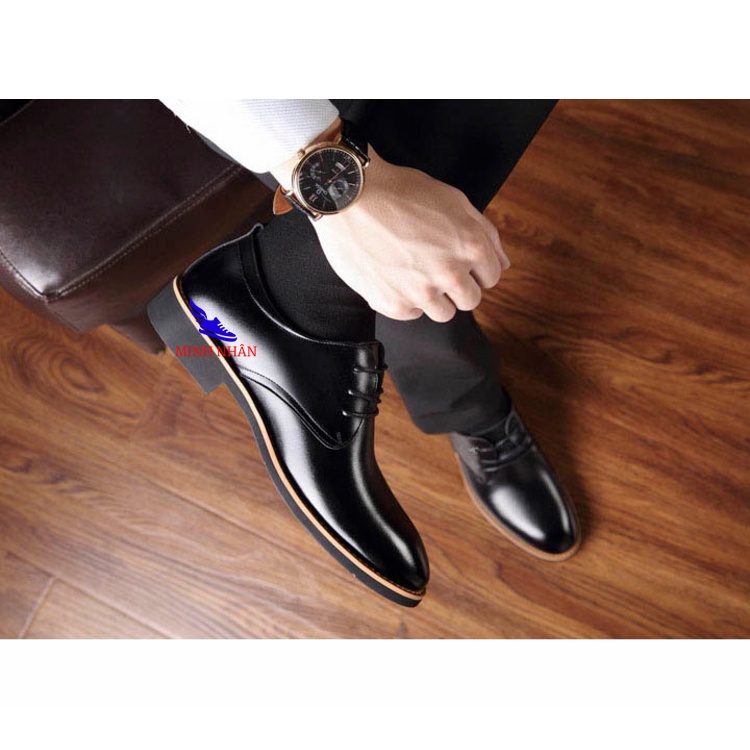 Giày tây nam da bò đế khâu công sở kiểu Ý Oxford Captoe doanh nhân sang trọng lịch lãm hàng hiệu giá rẻ B-20