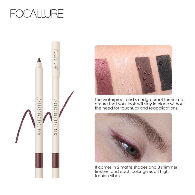 Chì kẻ mắt Focallure Lasting Soft Gel Pencil - FCKMT1 | BigBuy360 - bigbuy360.vn