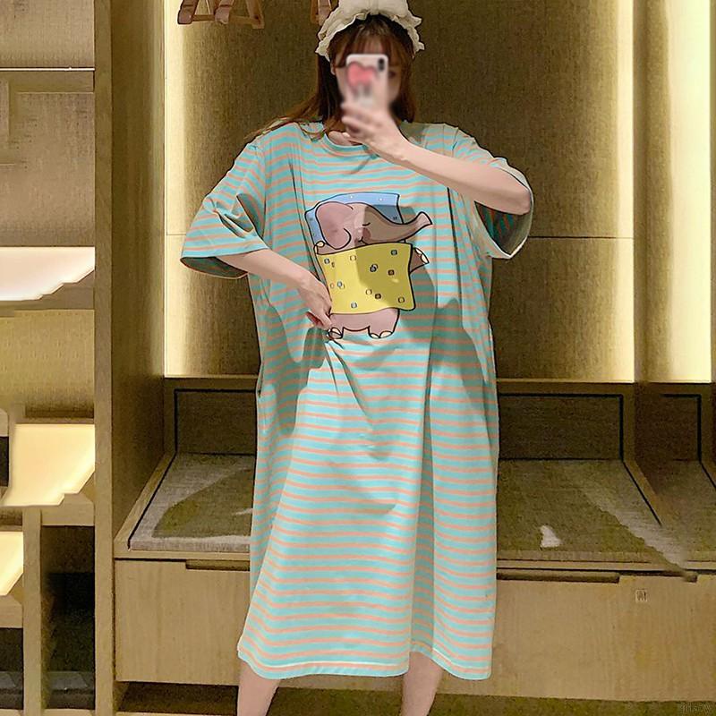 Đầm Ngủ Ngắn Tay Kẻ Sọc Ngang Thời Trang Cho Nữ | BigBuy360 - bigbuy360.vn