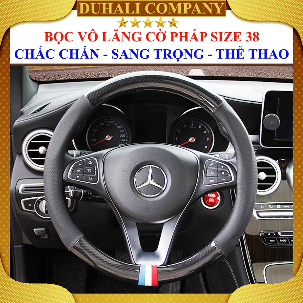 Bọc Vô Lăng Cờ Pháp, Ốp Vô Lăng, Hàng Đẹp, Ôm Khít, Chất Liệu Cao Cấp, Siêu Bền, Lắp Vừa Dòng Xe Gia Đình - M5 - Duhali