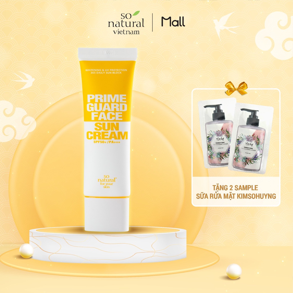 Kem Chống Nắng Làm Trắng Da Prime Guard Face Sun Cream So Natural 50ml SPF50+/PA++++