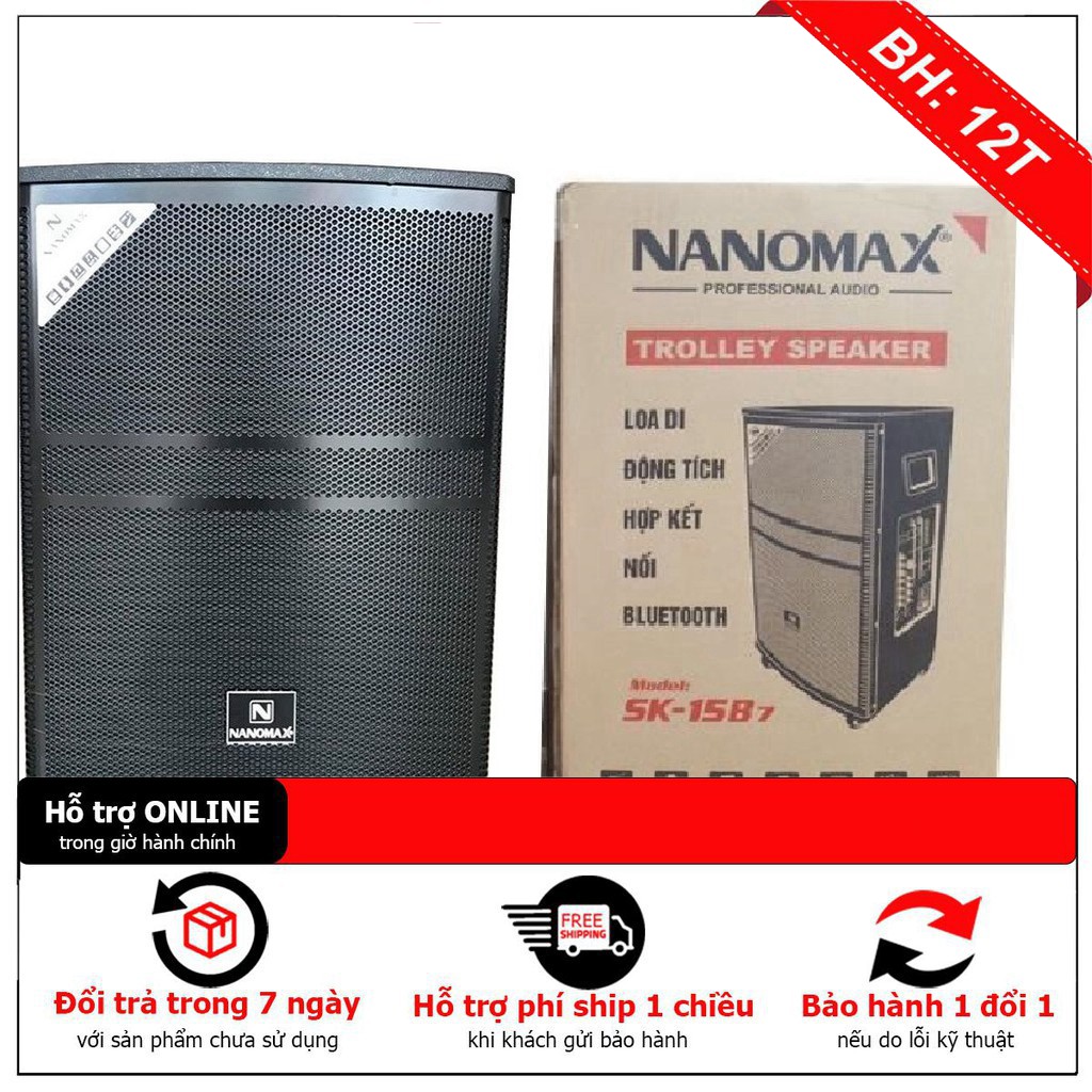 [ Giảm giá 10%] Loa kéo di động Nanomax 4 tấc SK-15B7 - hàng chất lượng