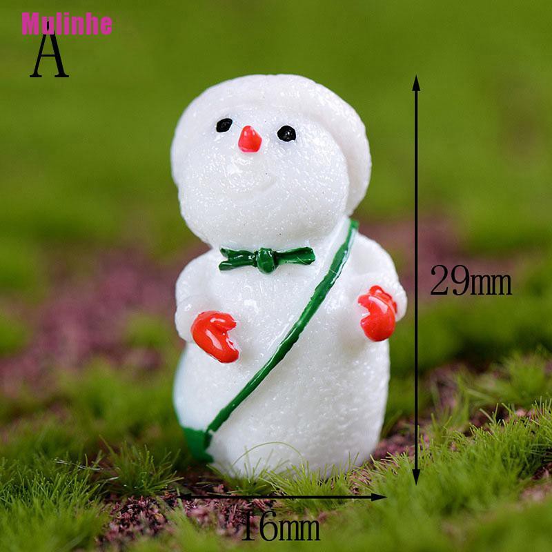 Mô hình ông già noel/ người tuyết mini dành cho trang trí tiểu cảnh sân vườn Giáng Sinh