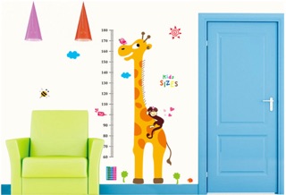 Decal dán tường đo chiều cao kids sizes