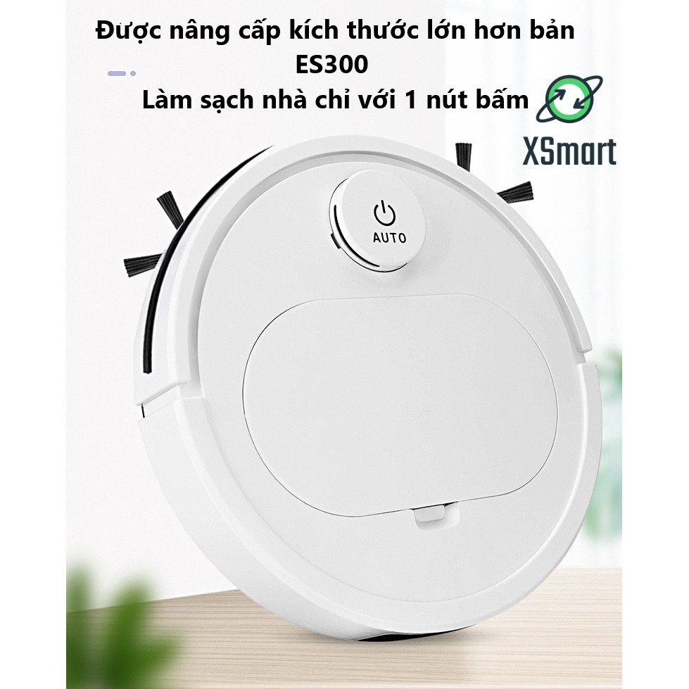 Robot Hút Bụi Lau Nhà Thông Minh ES350 PRO Cao Cấp 3 Trong 1, Cảm Biến Chạm, Chống Va Chạm Thông Minh Có Led