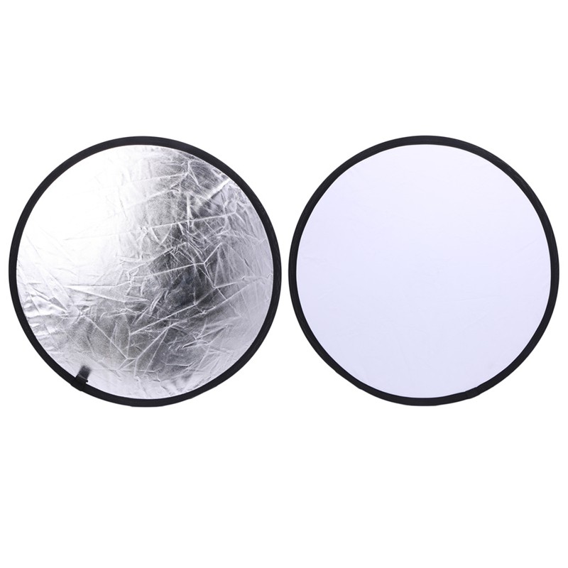 Tấm tản sáng màu trắng / bạc dùng hỗ trợ chụp ảnh 2 trong 1 55-60cm