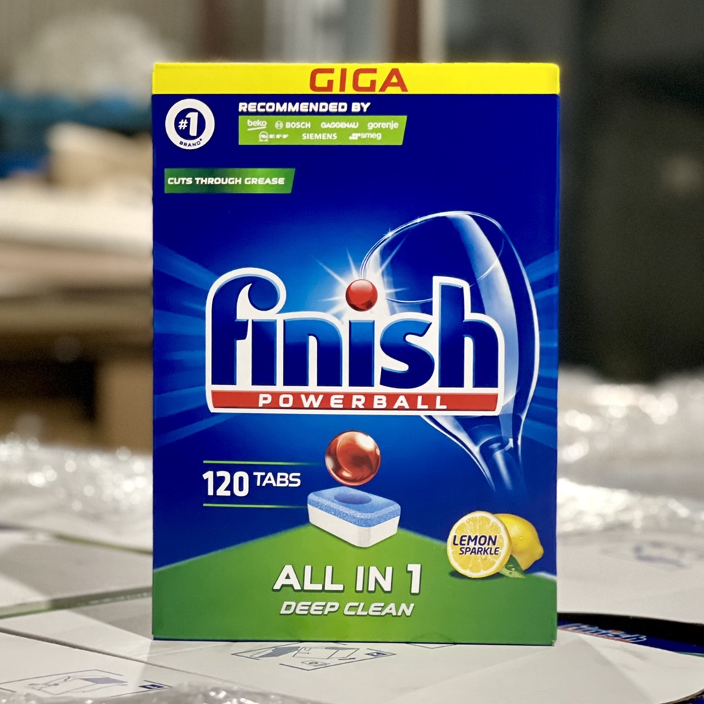 Viên rửa bát Finish All in one 120 viên/ hộp, 90 viên all in 1, 100 viên finish all in 1 max 10 chức năng