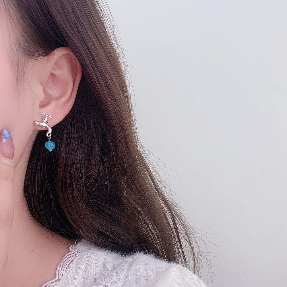 Bông Tai Kim Loại Hình Vòi Nước Sáng Tạo Dễ Thương Cho Nữ