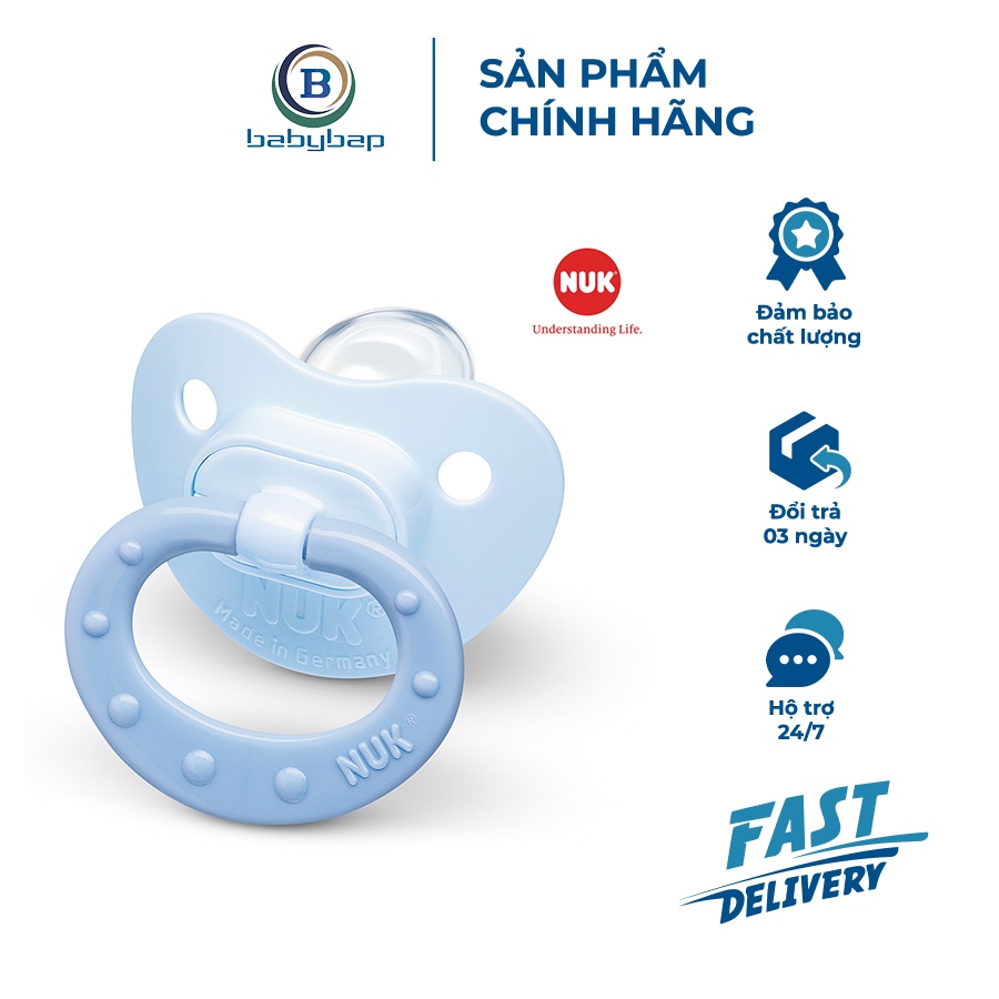 Bộ 2 Ti Giả NUK Classic Silicone 6 - 18m