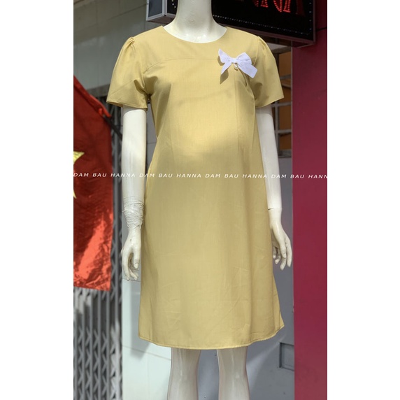 [HANNA size 40-100kg] Đầm bầu công sở dễ thương big size có size 100kg chất vải cao cấp thấm mồ hôi tốt mùa hè dáng dài