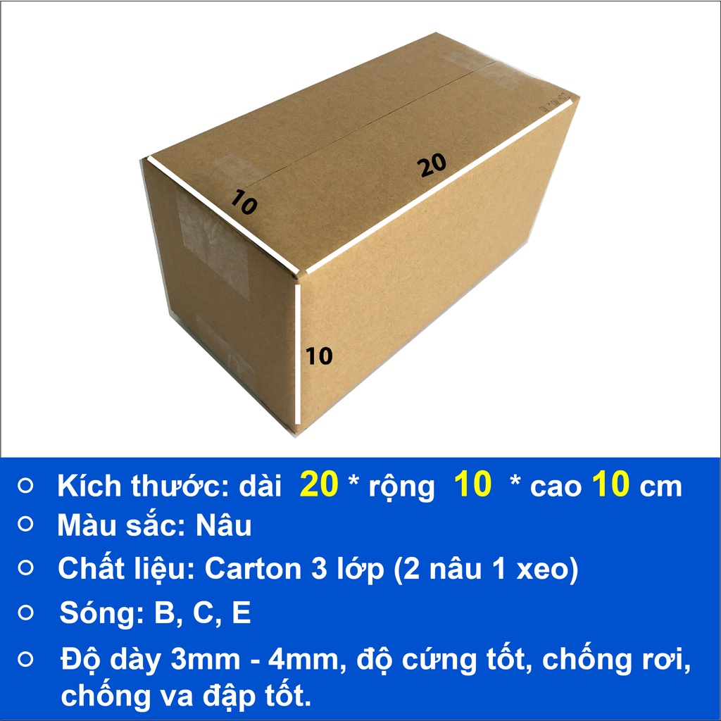 20x10x10 bộ 10 hộp carton