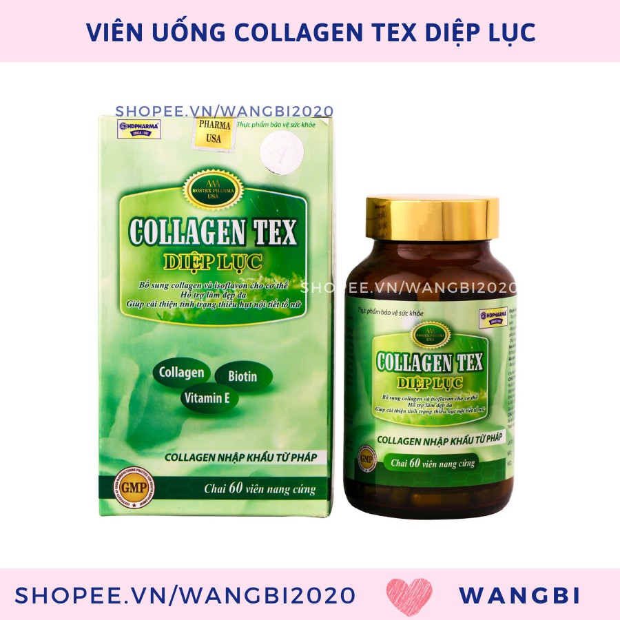 Diệp Lục Collagen Thải Độc Tố Làm Đẹp Da Chống Lão Hóa