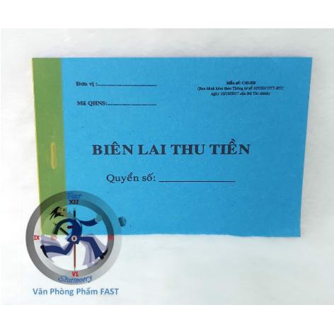 Cuốn Biên lai thu tiền 2 liên (5 Cuốn)