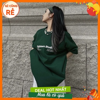 Áo phông nam nữ form rộng EIGHTEEN loukyteen, áo thun unisex tay lỡ oversize chất mát mịn