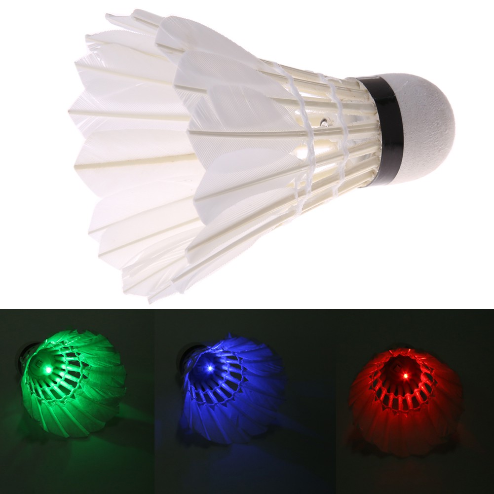 Set 4 quả cầu lông có đèn Led màu sắc phát sáng trong bóng đêm tiện lợi
