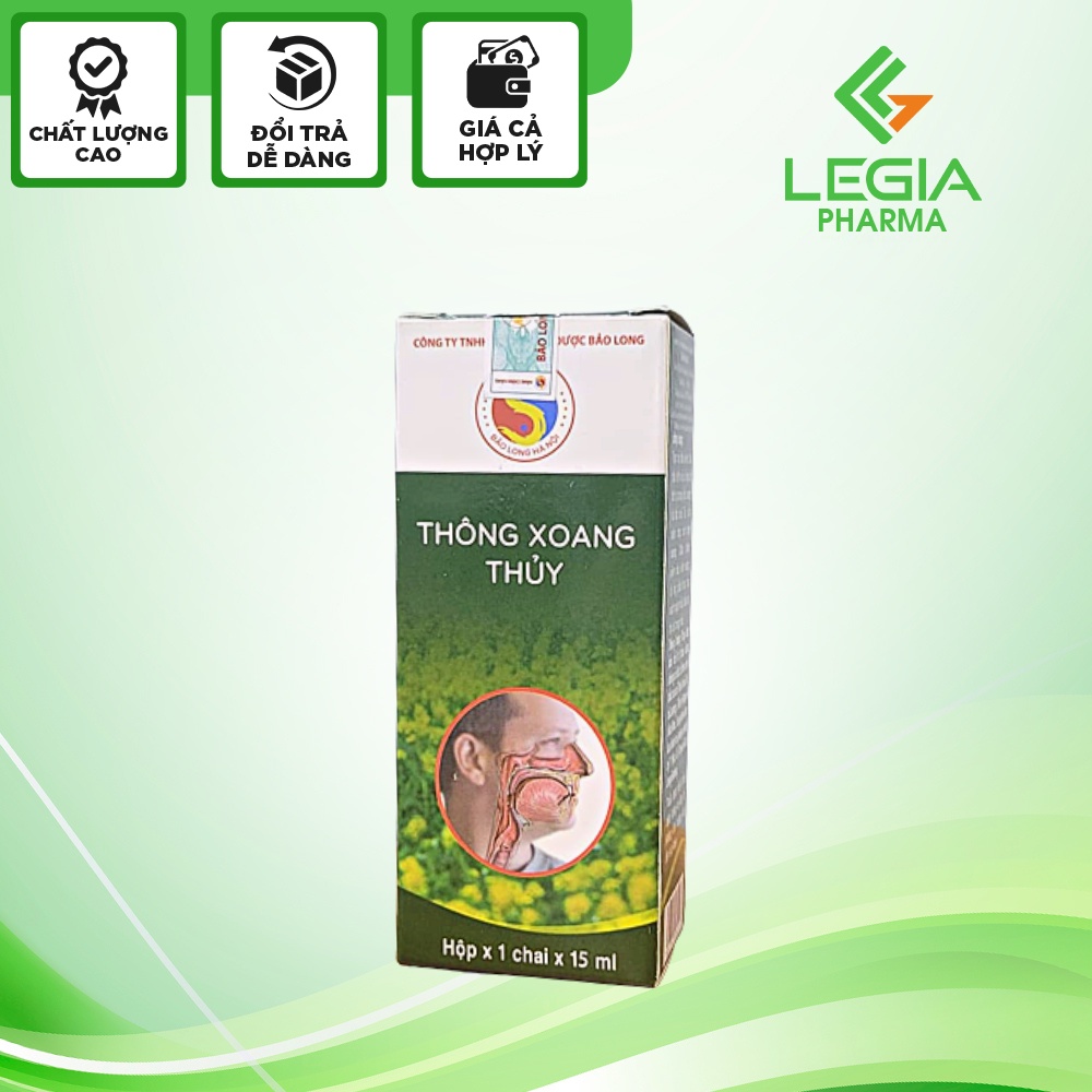 Chai xịt mũi Thông Xoang Thủy Bảo Long 15ml thông mũi, giảm ngạt mũi, hỗ trợ hô hấp - Legia Pharma