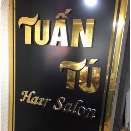 Bảng chạy chữ, Bảng led ma trận P10,Chữ trang trí tường ,biển quảng cáo chất liệu alu gương vàng có cắt theo mẫu
