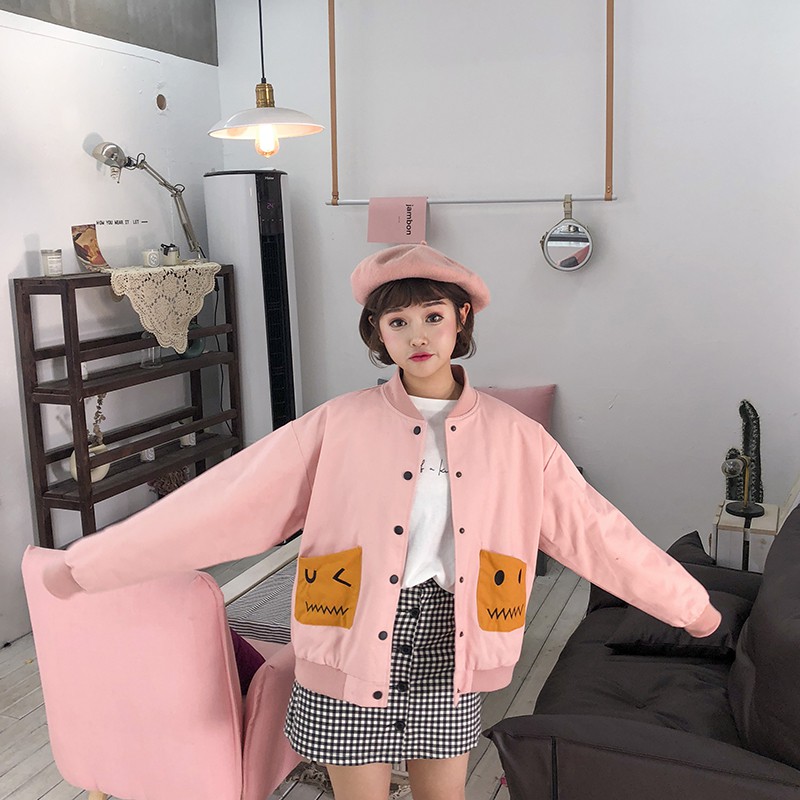 [Có Sẵn] áo khoác bomber 2 túi ulzzang #286 | BigBuy360 - bigbuy360.vn