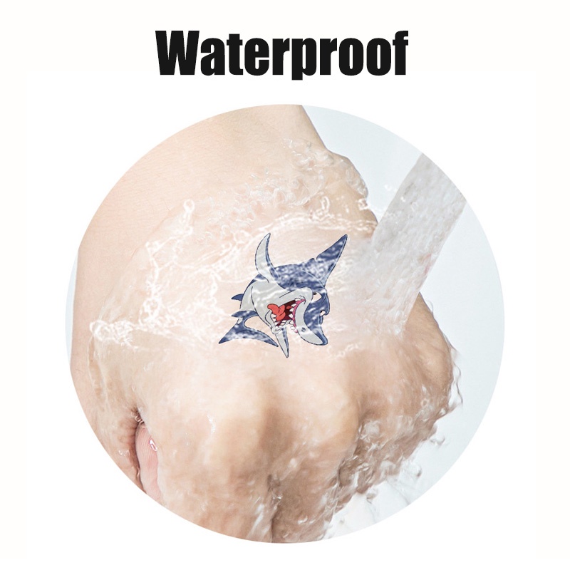 Bộ 10 Miếng Dán Hình Xăm Tạm Thời Họa Tiết Hoạt Hình Nhiều Màu Chống Thấm Nước Cho Trẻ Em