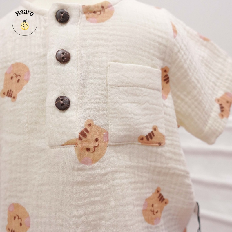 (Hàng thiết kế) Quần áo thời trang cho bé trai Roy shirt / Titus shorts_Haaro babies