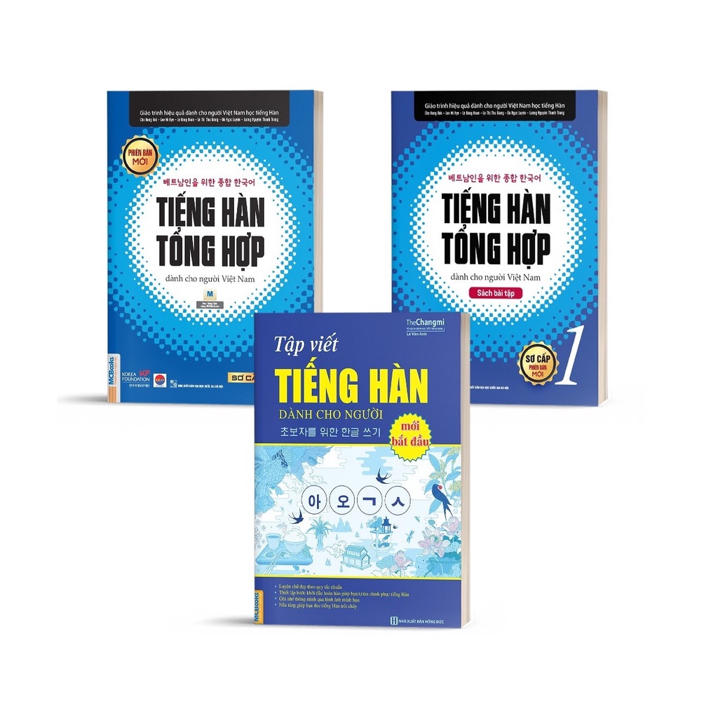 Sách - Combo Tiếng Hàn Tổng Hợp Và Tập Viết Tiếng Hàn Dành Cho Người Mới Bắt Đầu - Kèm App Học Online