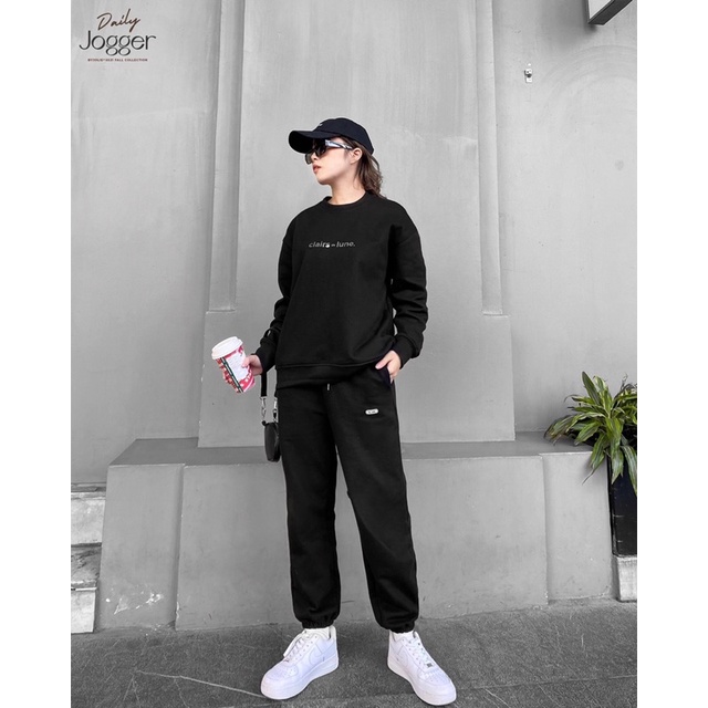 Quần jogger nỉ dày dặn form unisex