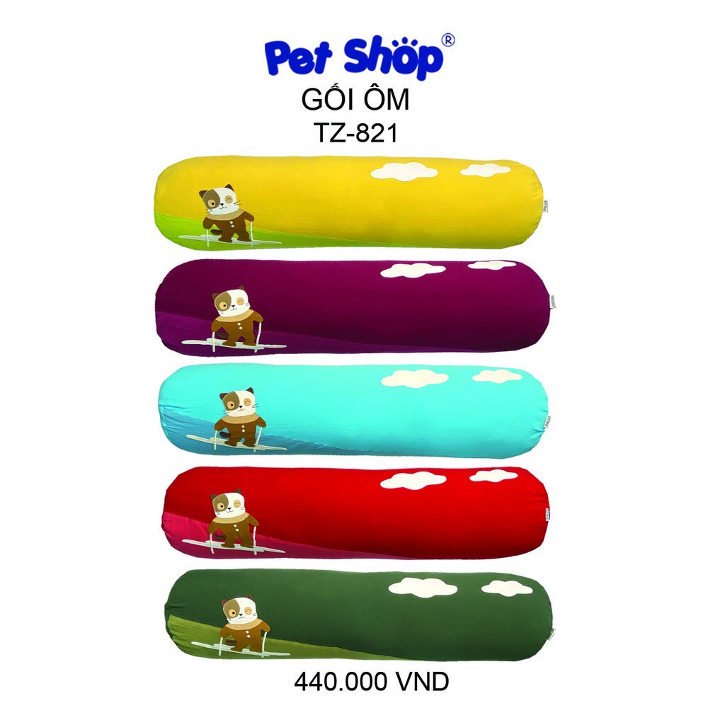 GỐI ÔM NGƯỜI LỚN COTTON MÁT MỊN PETSHOP (22x80cm)