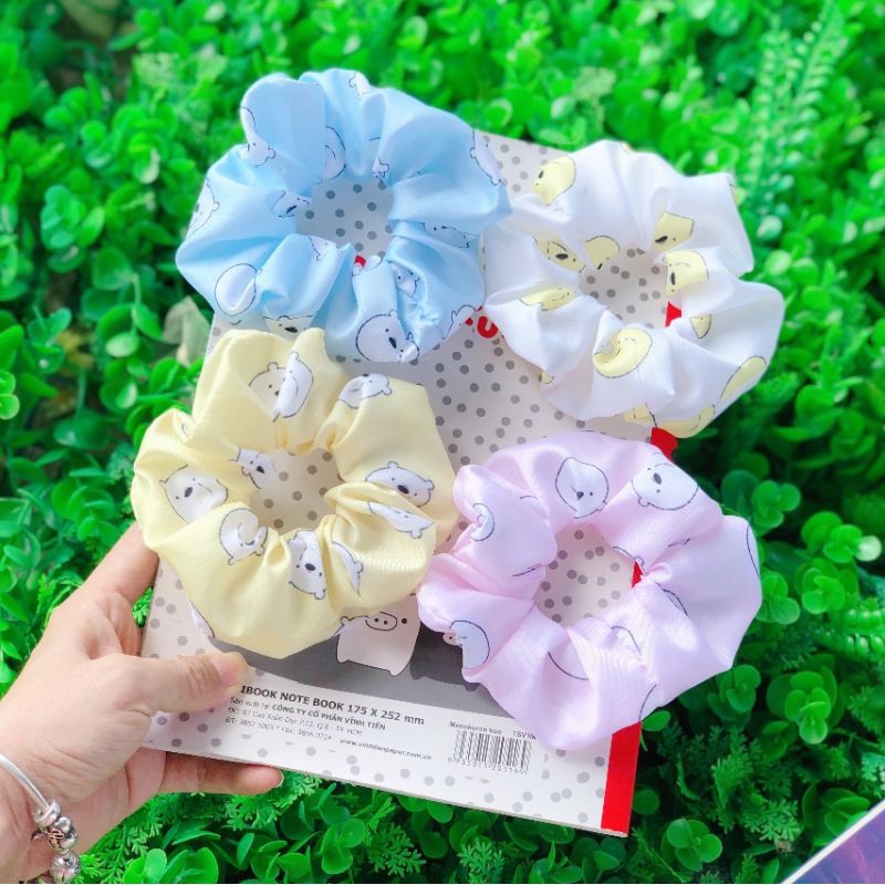 Sỉ 100 scrunchies nhiều họa tiết xinh
