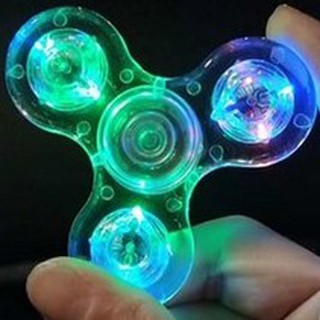 Con quay spinner phát sáng pha lê trong suốt nhiều chế độ sáng -Con Quay Đồ Chơi Spinner Có Đèn Led Phát Sáng
