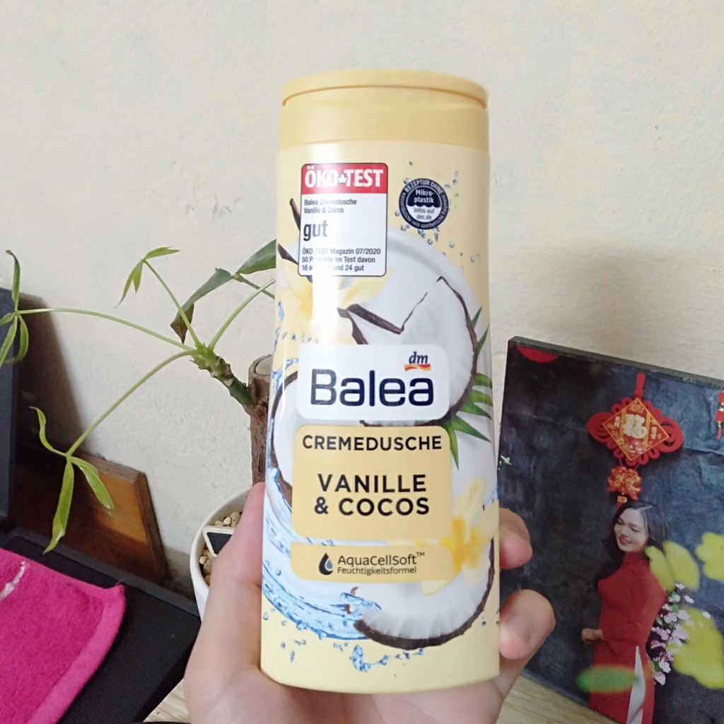 Sữa tắm trắng da, sữa tắm dưỡng ẩm toàn thân BALEA chiết xuất từ thiên nhiên giúp mềm mịn da 300ml | BigBuy360 - bigbuy360.vn