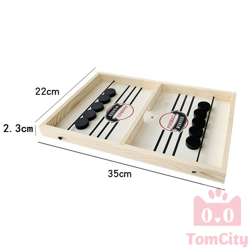Cờ Búng Đối Kháng - Bàn Bắn Bi Qua Lỗ Bằng Gỗ - Trò Chơi Khúc Côn Cầu Tăng Khả Năng Vận Động Tay Cho Bé